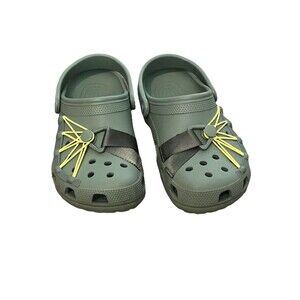 NEW CROCS CLASSIC BUNGEE CORD CLOG 210393-3WPP Morse Green Sesame UNISEX